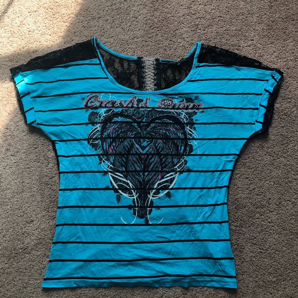 Crash & Burn Lace Back Shirt